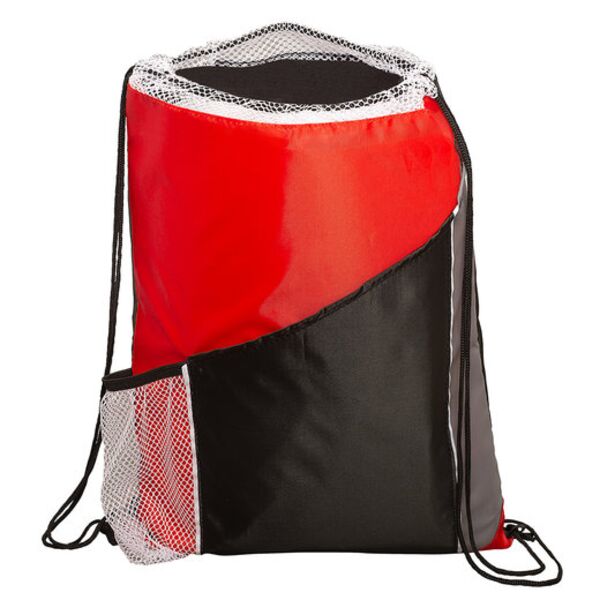 Sprint Angled Drawstring Sports Bag With Pockets Thumbnail